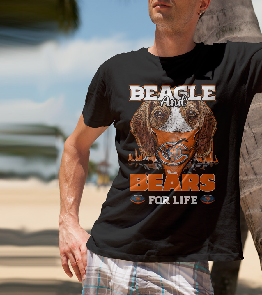 Beagle And Chicago Bears For Life T-Shirt