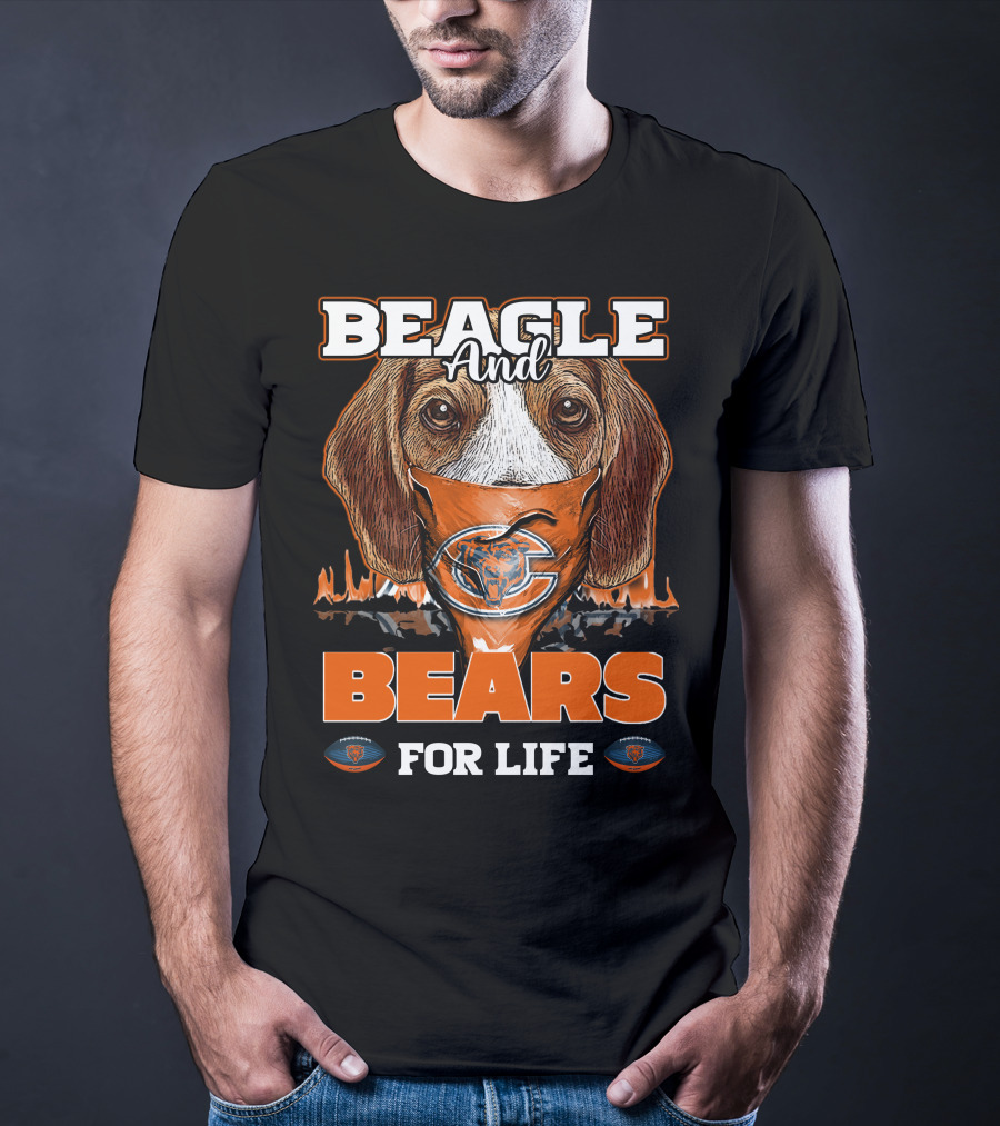Beagle And Chicago Bears For Life T-Shirt