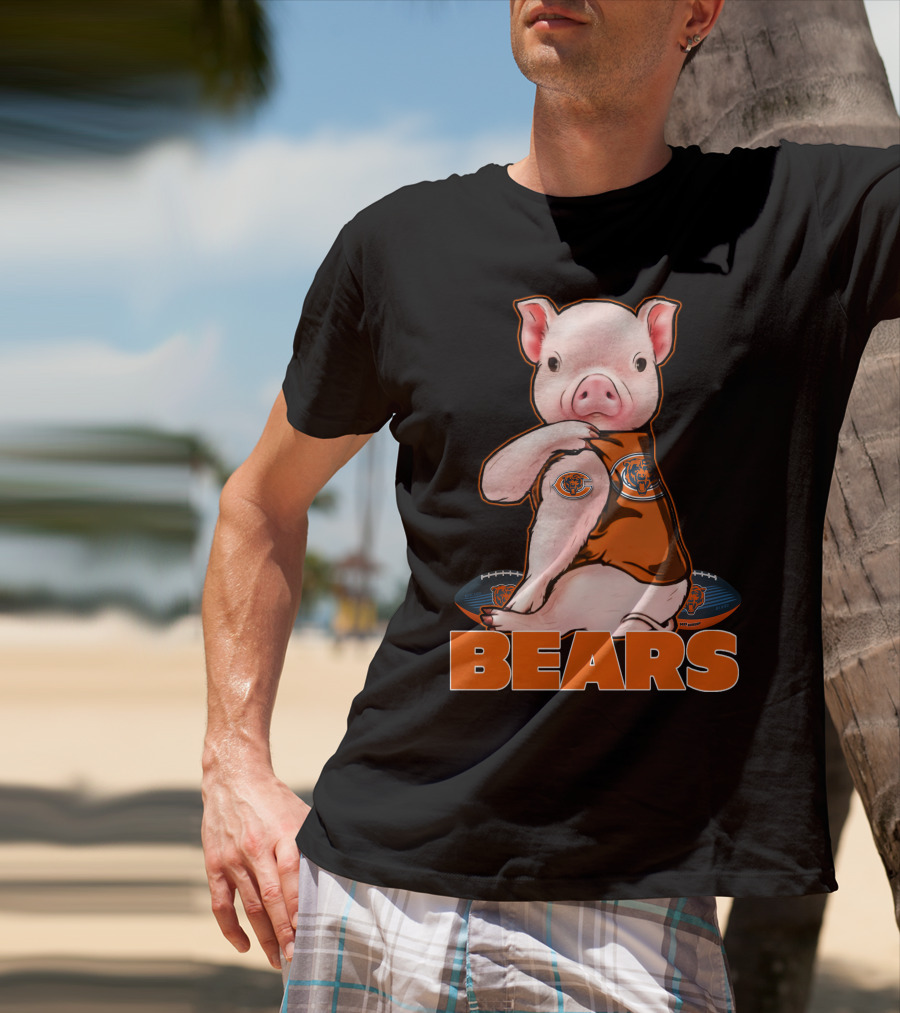 Pig BEARS Football T-Shirt