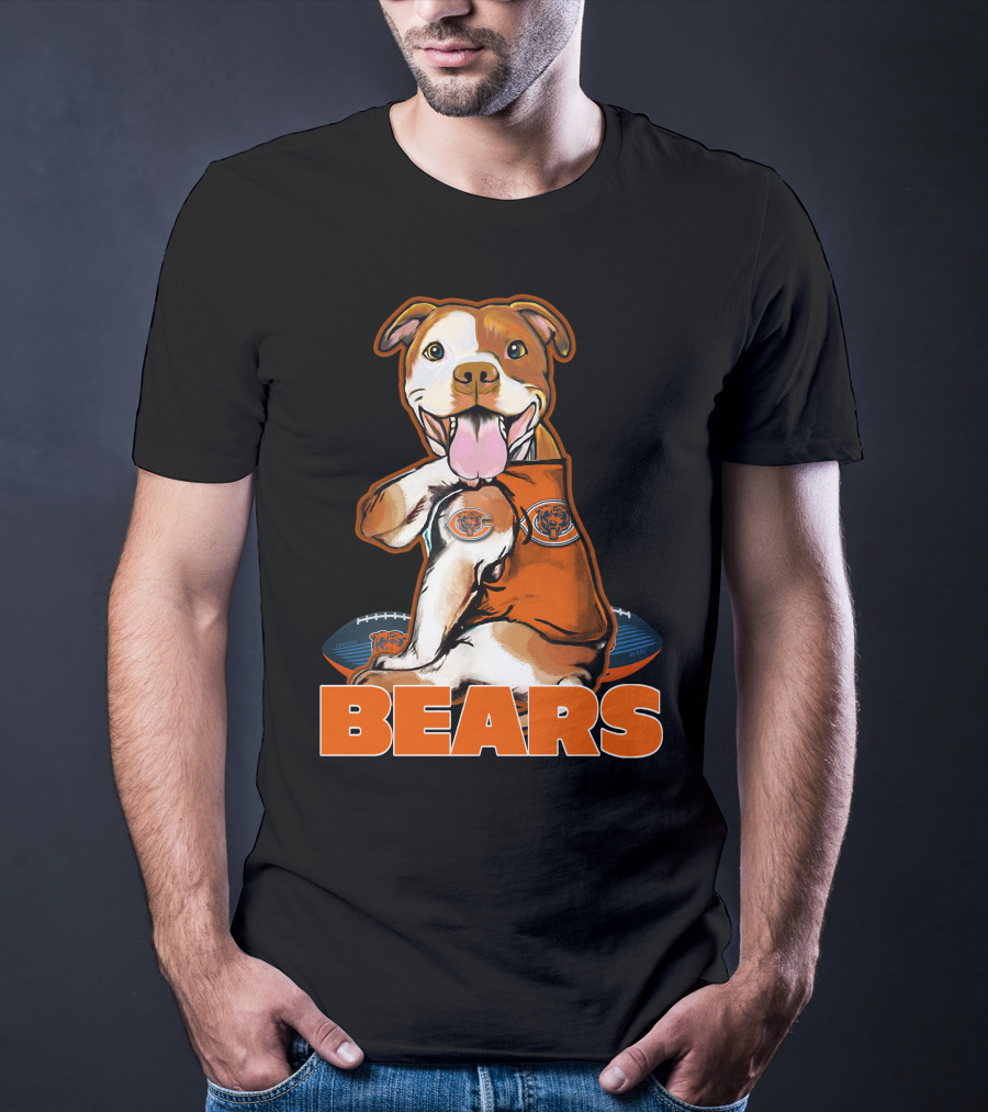 Pittbull CHICAGO BEARS NFL Football Fan Merchandise T-Shirt