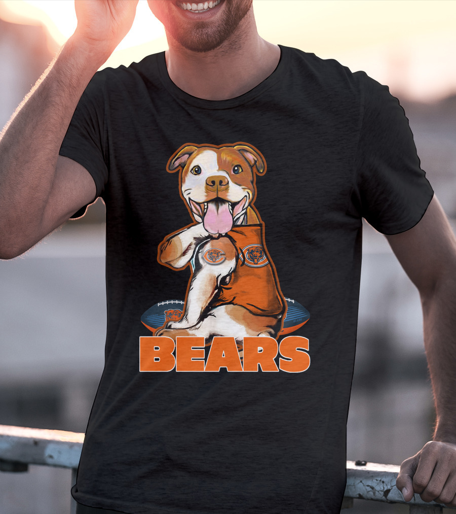 Pittbull CHICAGO BEARS NFL Football Fan Merchandise T-Shirt