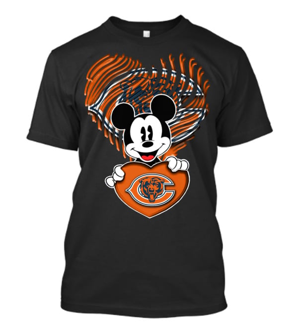 Mick And Heart Shaped Chicago Bears T-Shirt