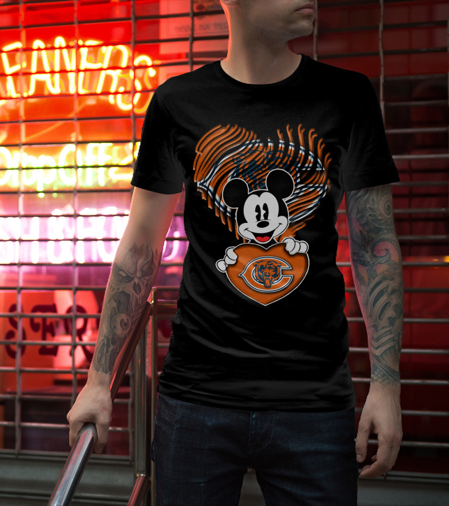 Mick And Heart Shaped Chicago Bears T-Shirt