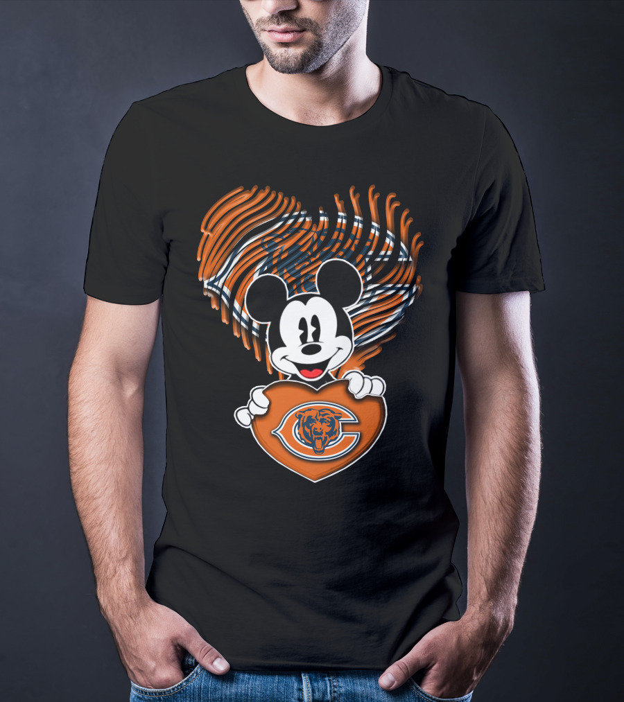 Mick And Heart Shaped Chicago Bears T-Shirt