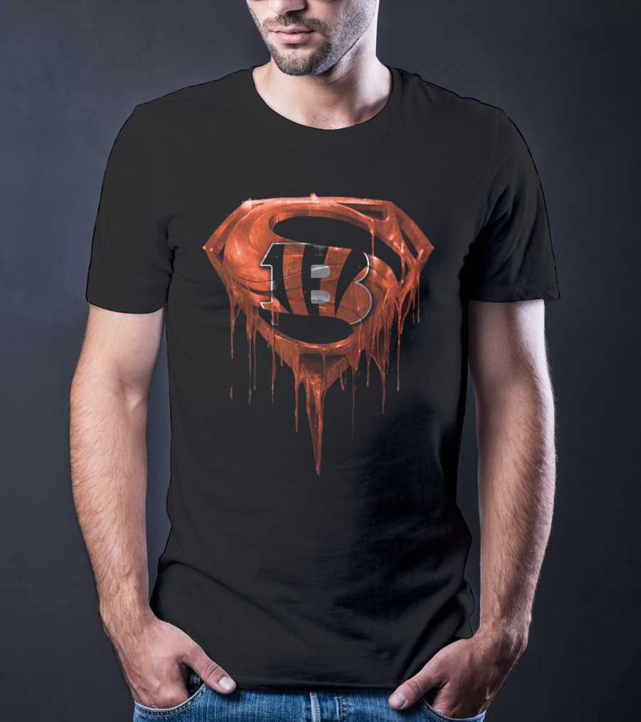 Cincinnati Bengals Superman Logo Fusion T-Shirt