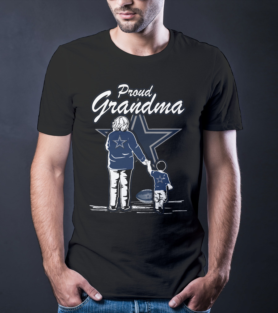 Proud Grandma Dallas Cowboys Football Star Fan Family Love T-Shirt