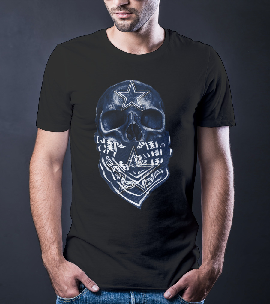 Skull Dallas Cowboys Star Bandana T-Shirt
