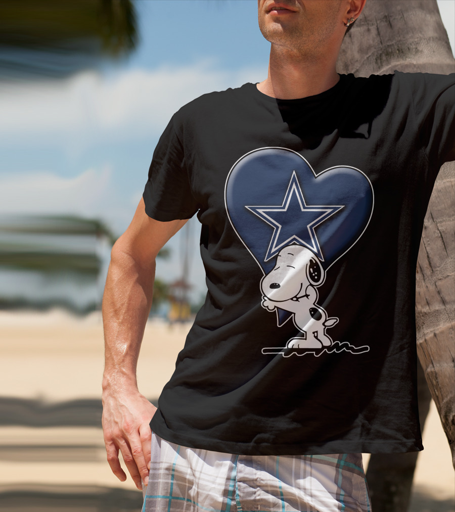 Snoopy Heart Dallas Cowboys Star T-Shirt