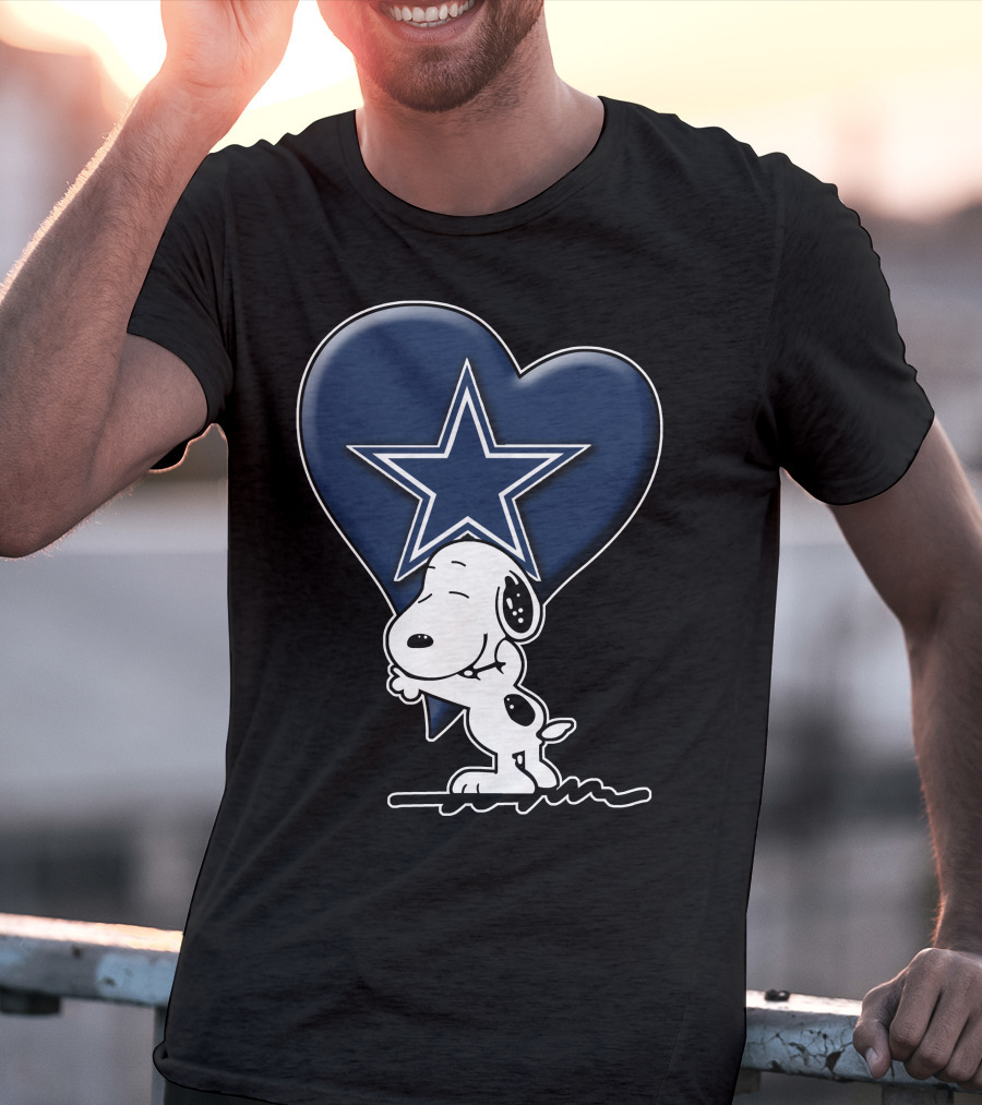 Snoopy Heart Dallas Cowboys Star T-Shirt
