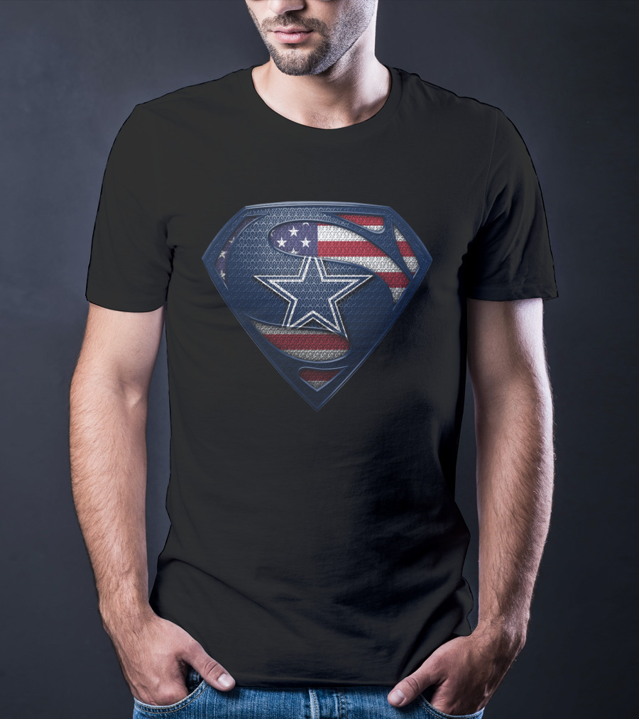 Dallas Cowboys American Flag Star Shield T-Shirt