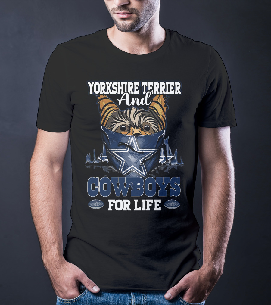 Yorkshire Terrier And Cowboys For Life T-Shirt