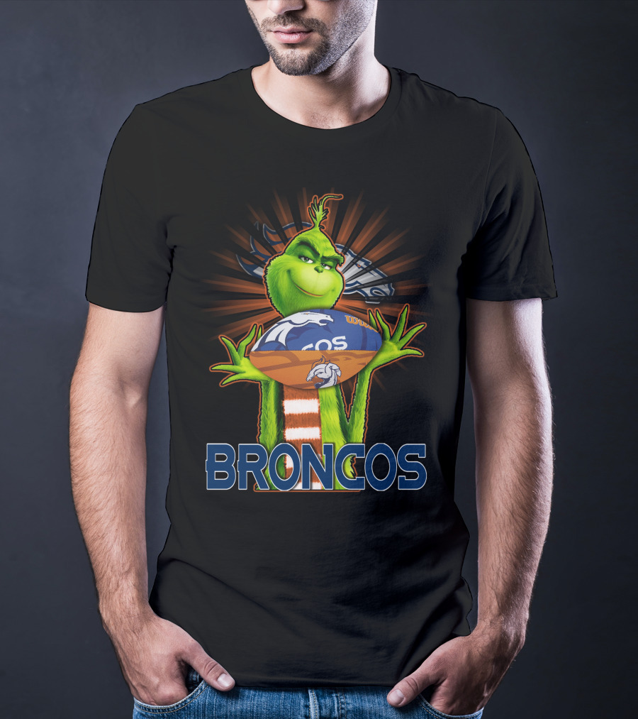 Grinch Broncos Football Denver Broncos Fandom T-Shirt