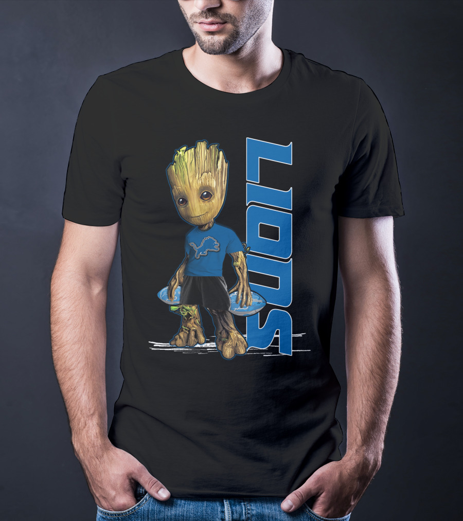 Groot Detroit Lions NFL Fan T-Shirt