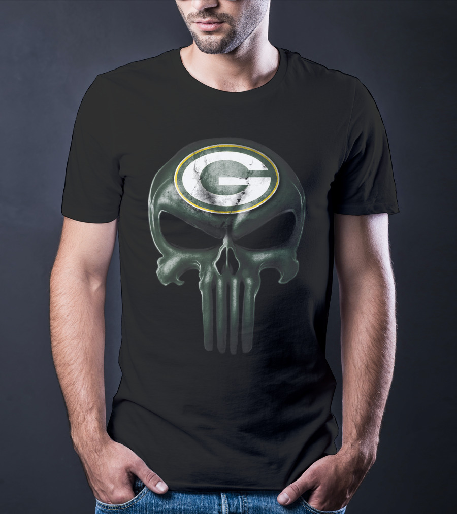 Skull Green Bay Packers T-Shirt