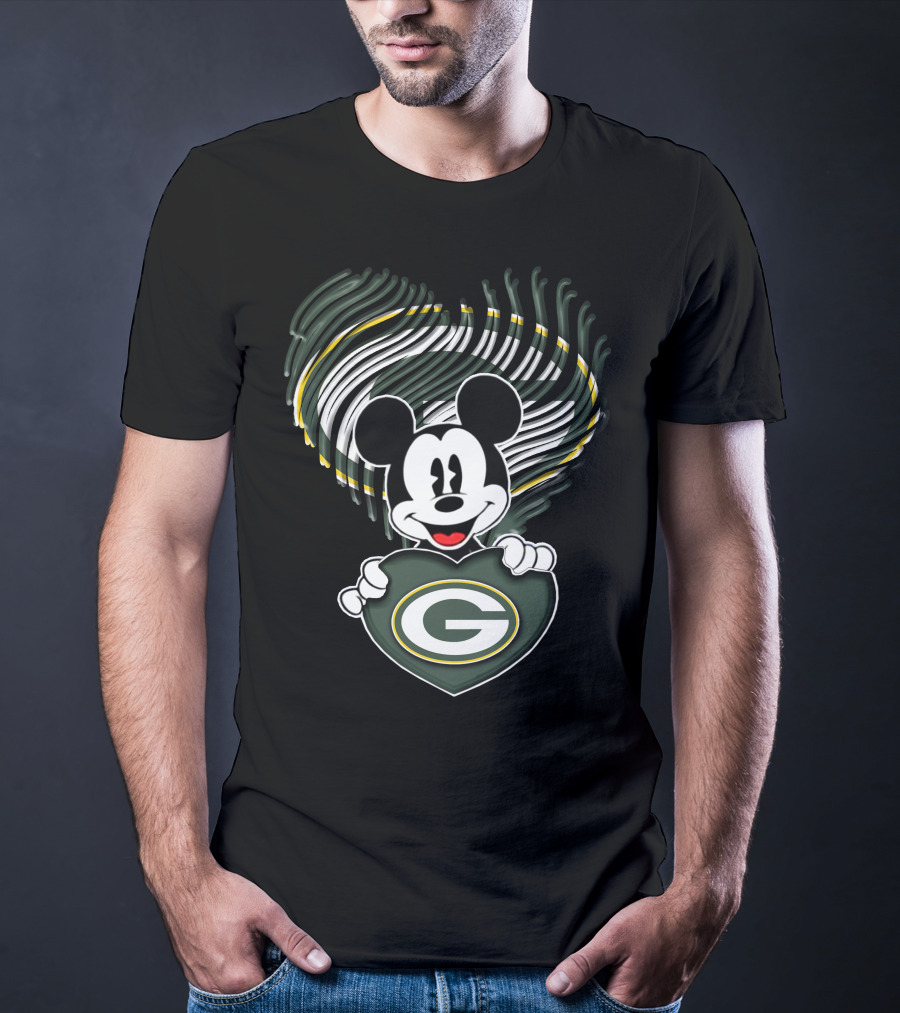 Mick Green Bay Packers Heart Fan T-Shirt