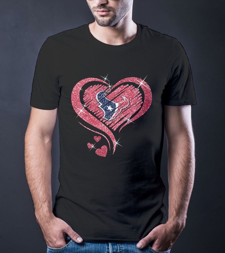 Heart Diamond Houston Texans T-Shirt