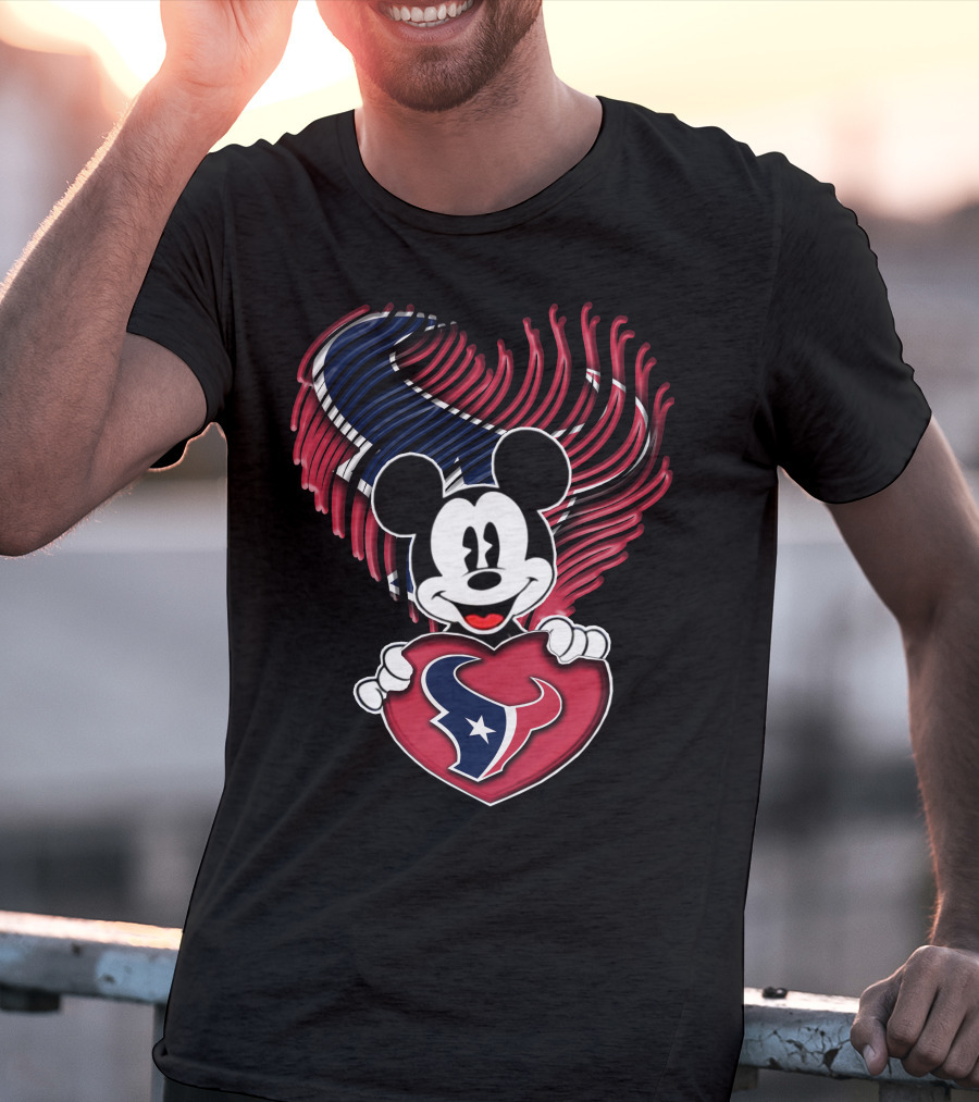 Mick Houston Texans Heart T-Shirt