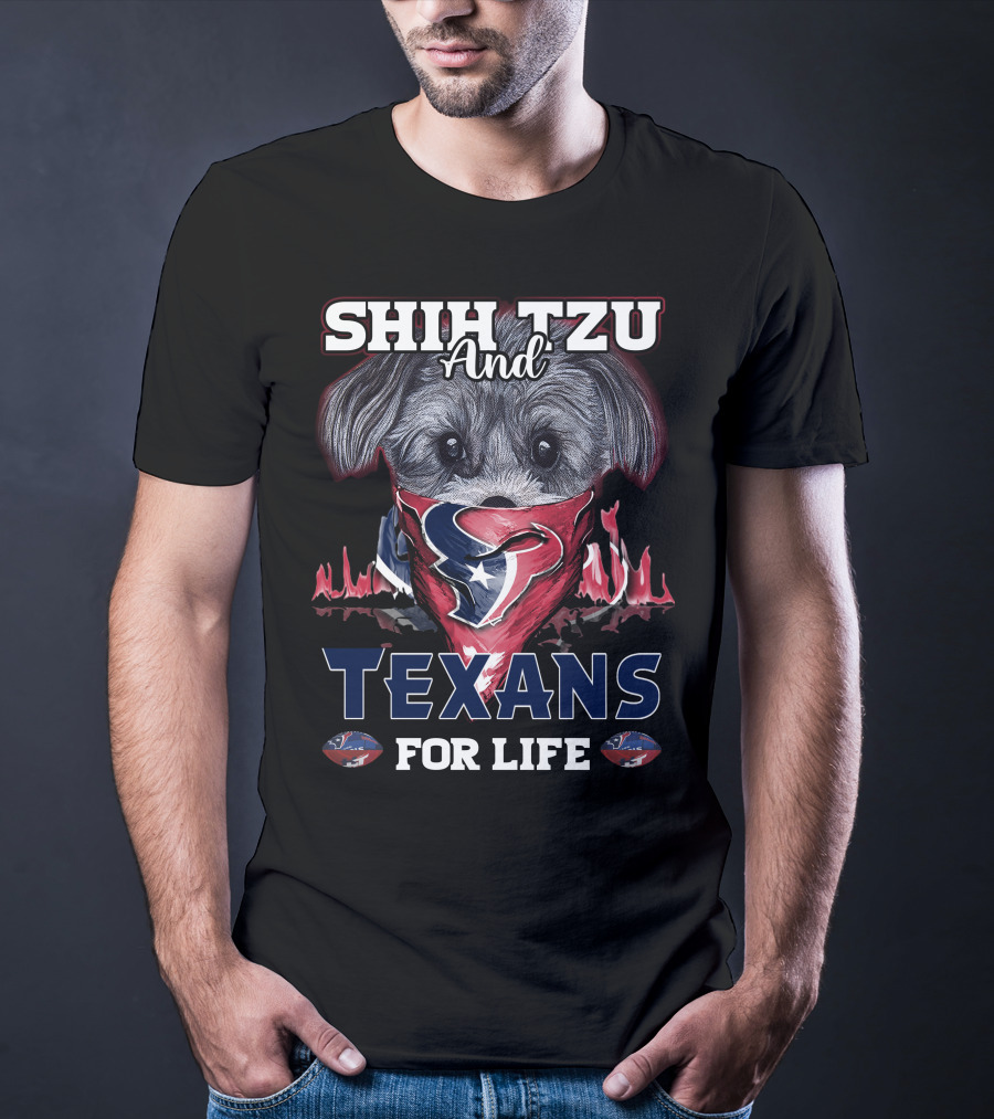 Shih Tzu And Texans For Life T-Shirt