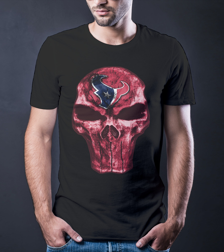 Skull Houston Texans T-Shirt
