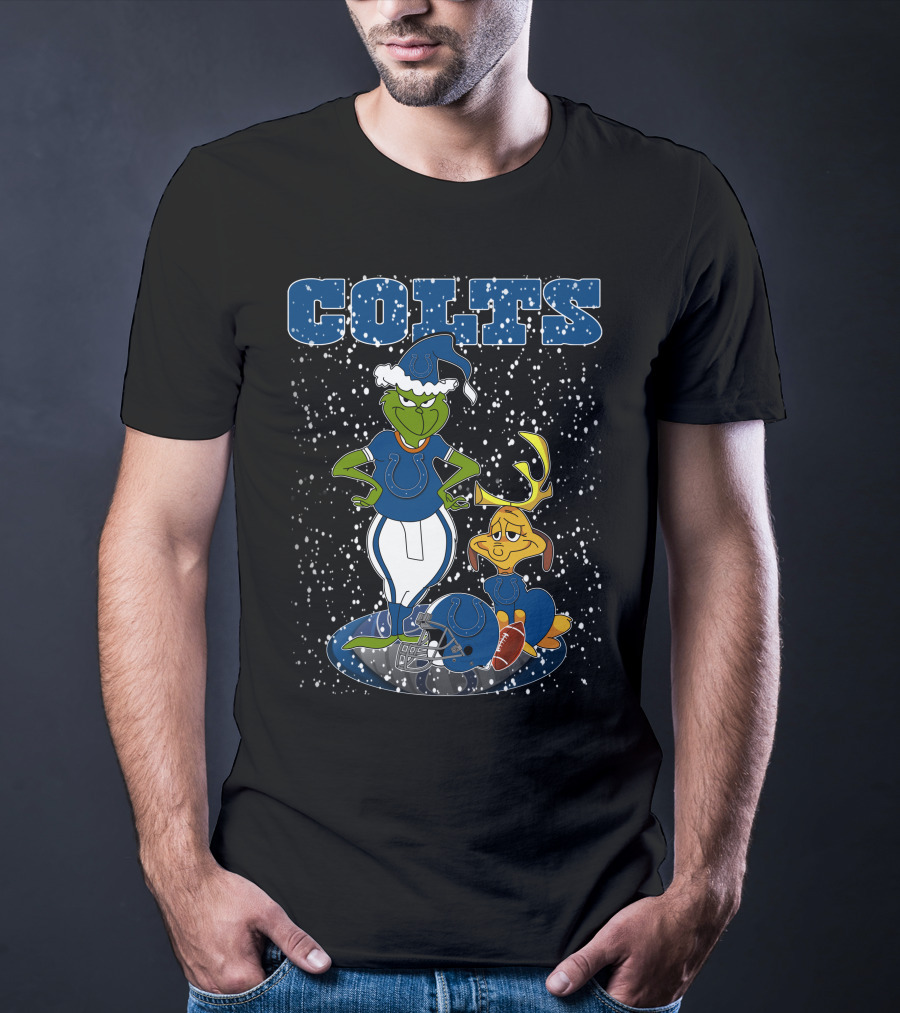 Grinchxmas Indianapolis Colts Football Snow Scene T-Shirt