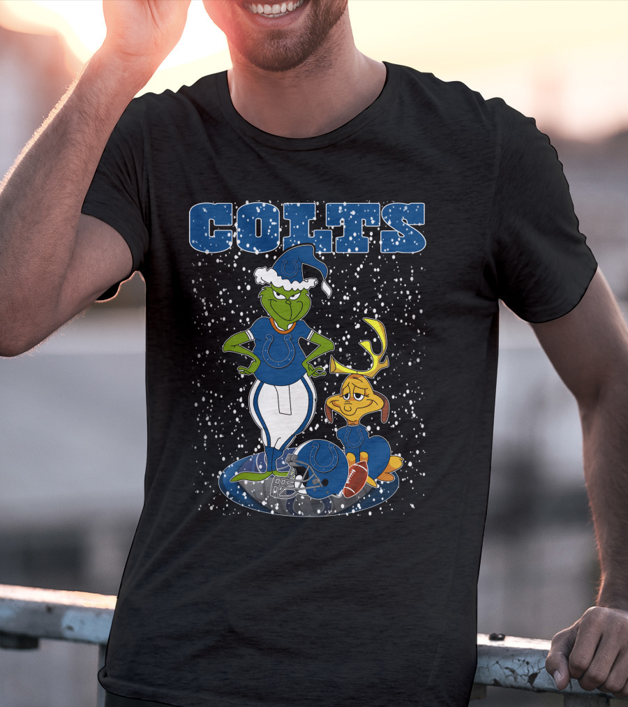 Grinchxmas Indianapolis Colts Football Snow Scene T-Shirt