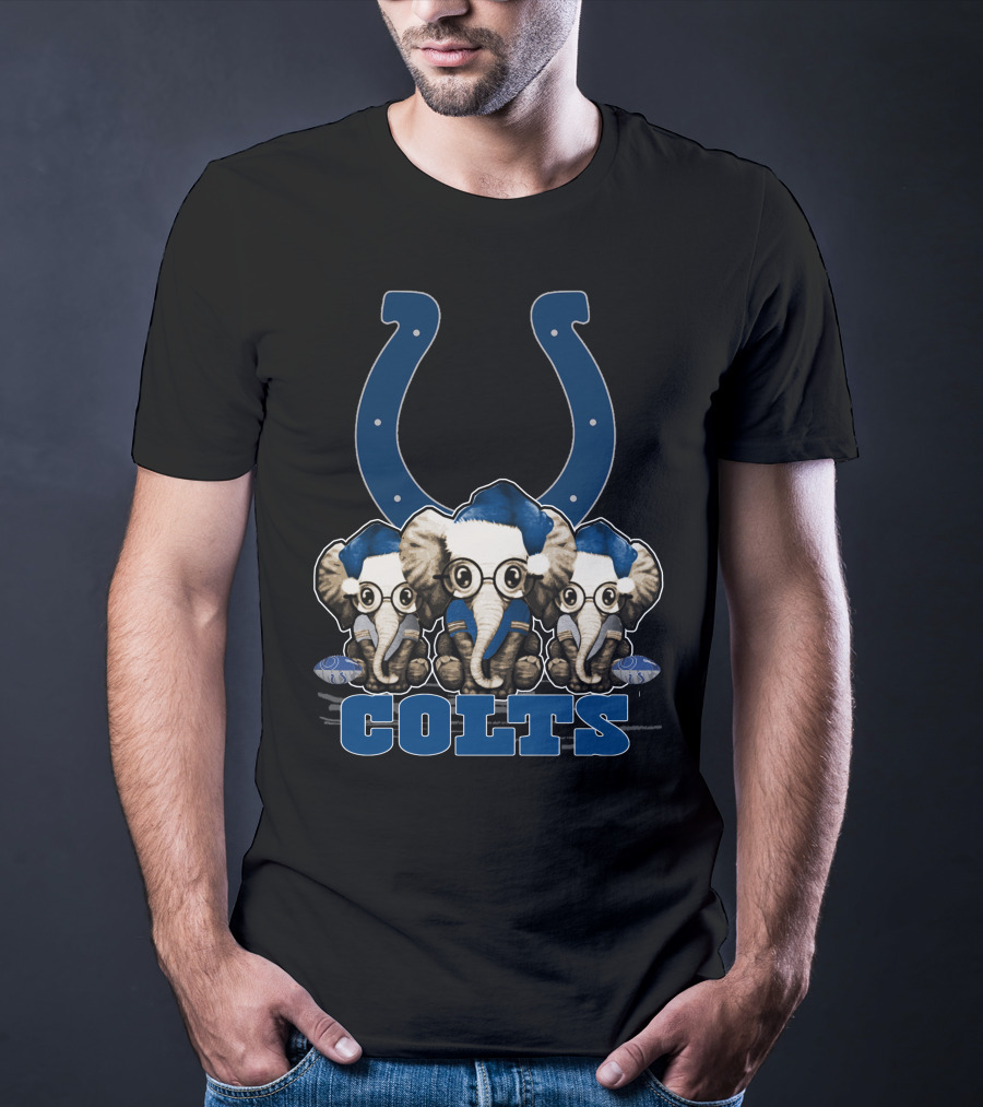 Colts Christmas Elephants Indianapolis T-Shirt