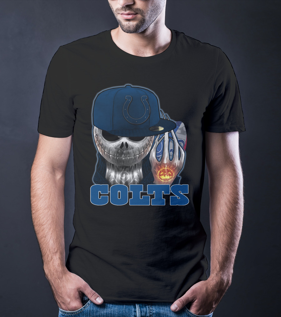 Jackskull Halloween Indianapolis Colts Spirit T-Shirt