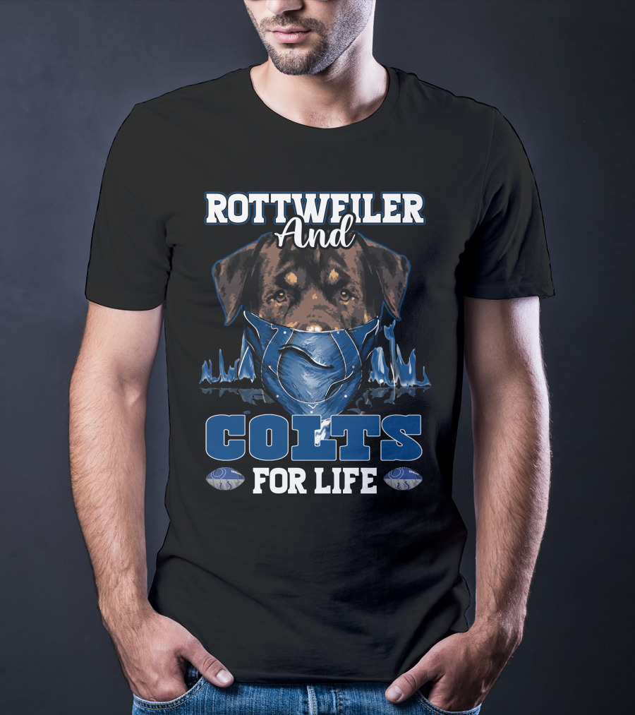 Rottweiler And Colts For Life T-Shirt