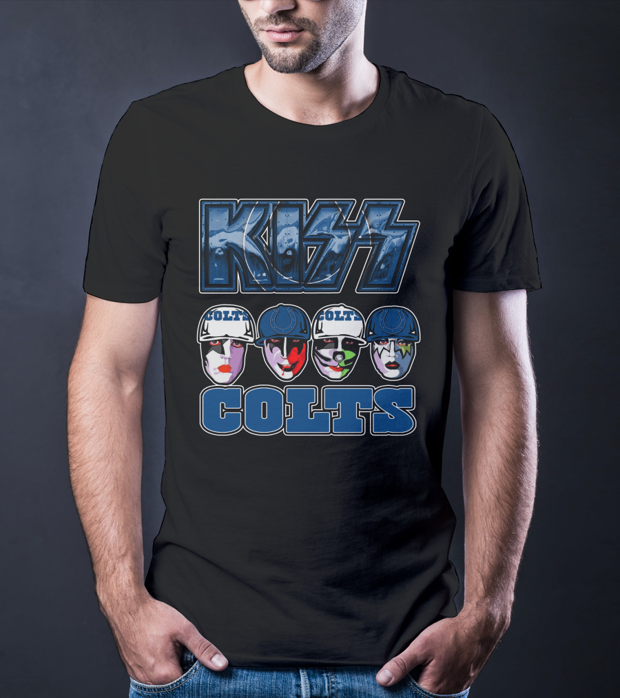 KISS Indianapolis Colts Face Paint Helmets T-Shirt