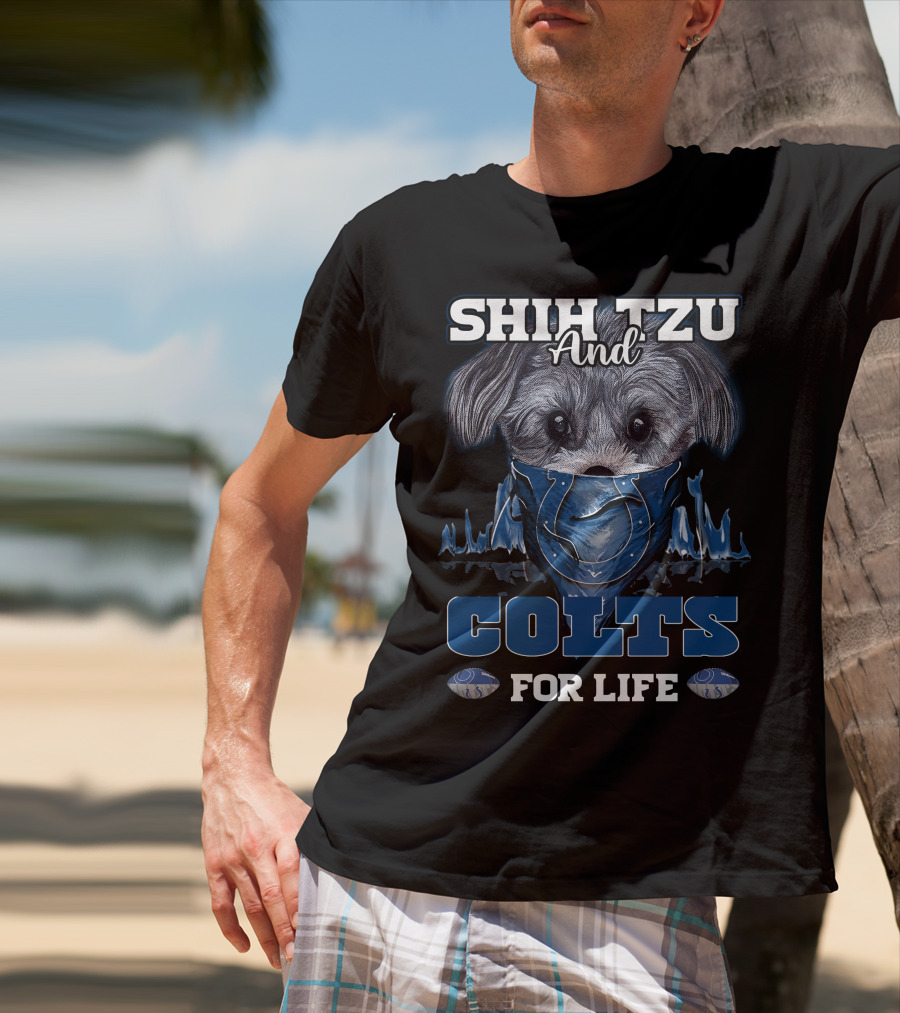 Shih Tzu And Colts For Life T-Shirt