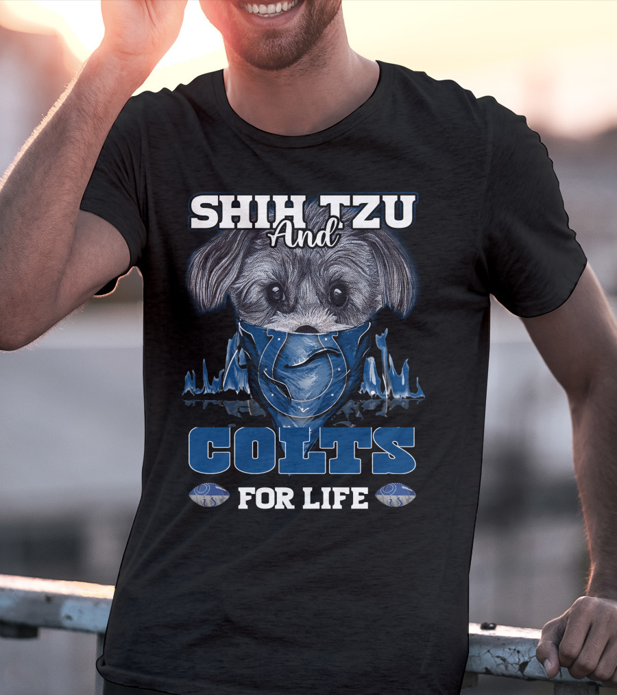 Shih Tzu And Colts For Life T-Shirt