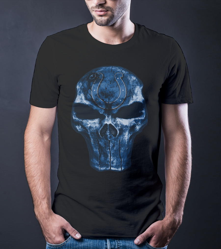 Indianapolis Colts Skull T-Shirt