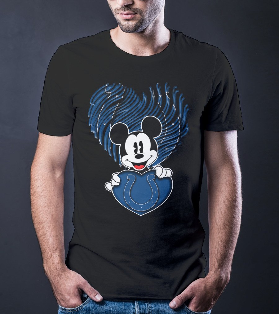 Mick Heart Indianapolis Colts Blue T-Shirt
