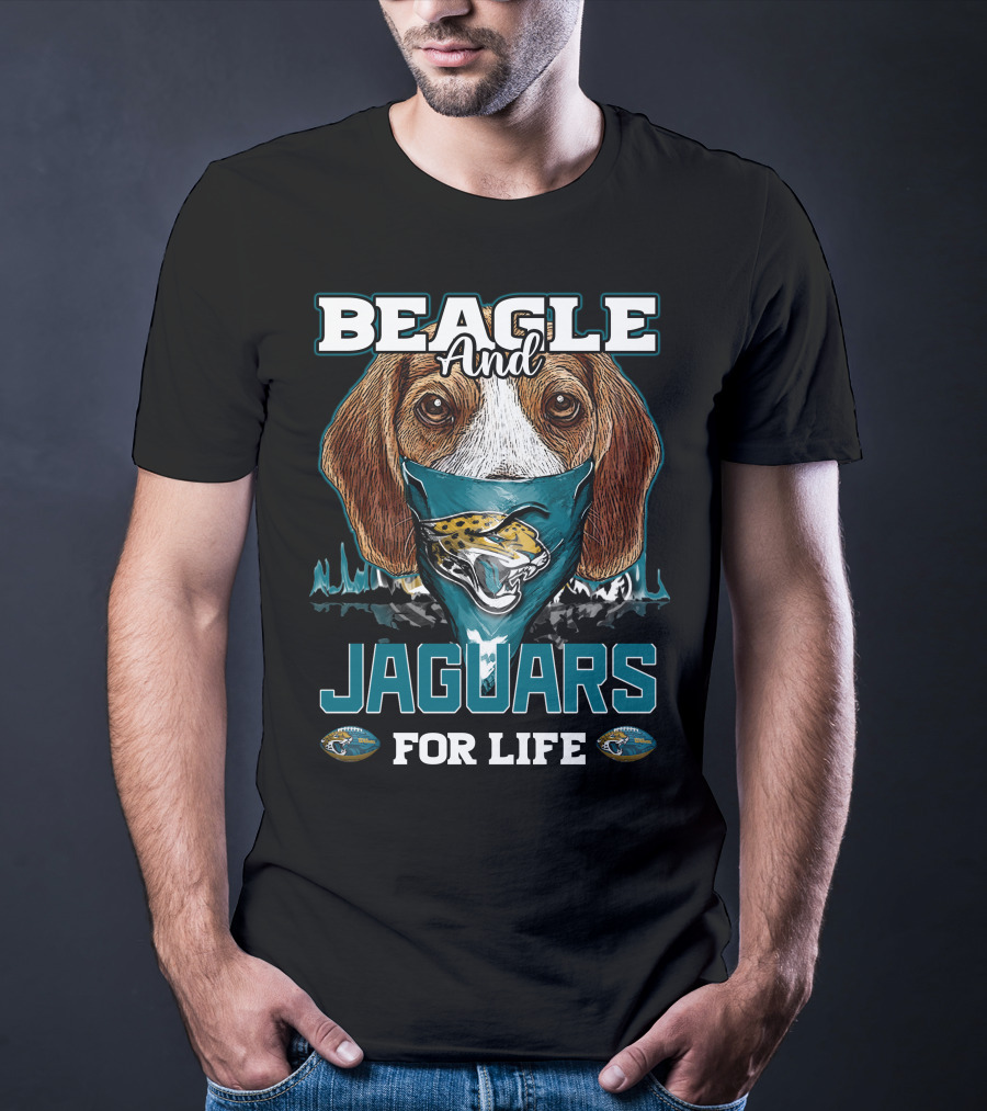 Beagle And Jaguars For Life Jacksonville Fans T-Shirt