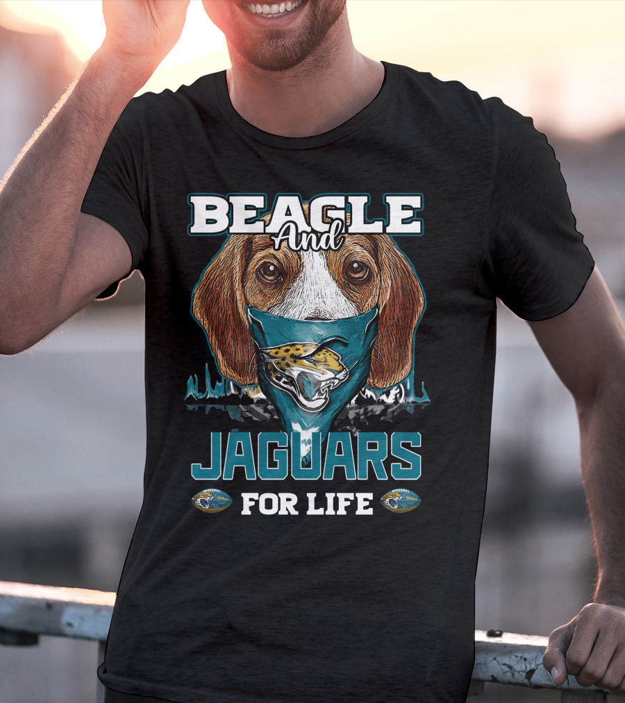 Beagle And Jaguars For Life Jacksonville Fans T-Shirt