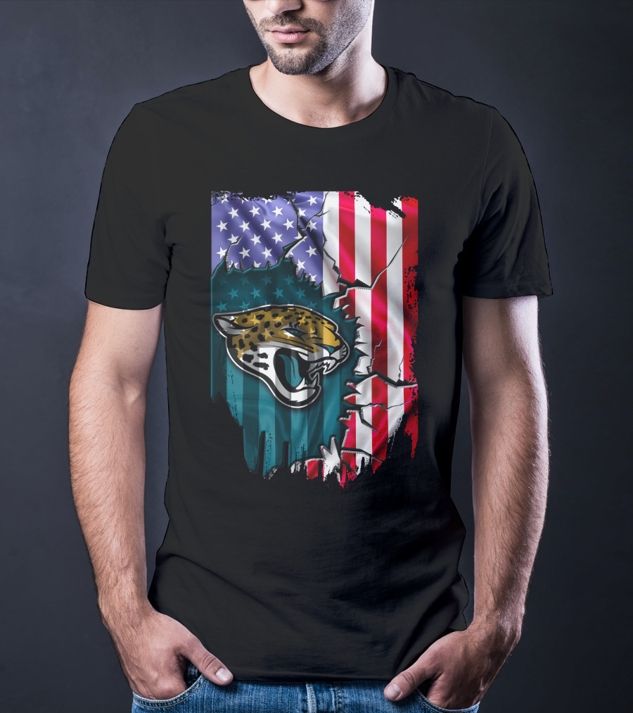 American Flag Jacksonville Jaguars T-Shirt