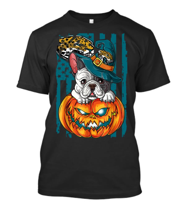 Hlw Bulldog Halloween Pumpkin Jacksonville Jaguars Hat T-Shirt
