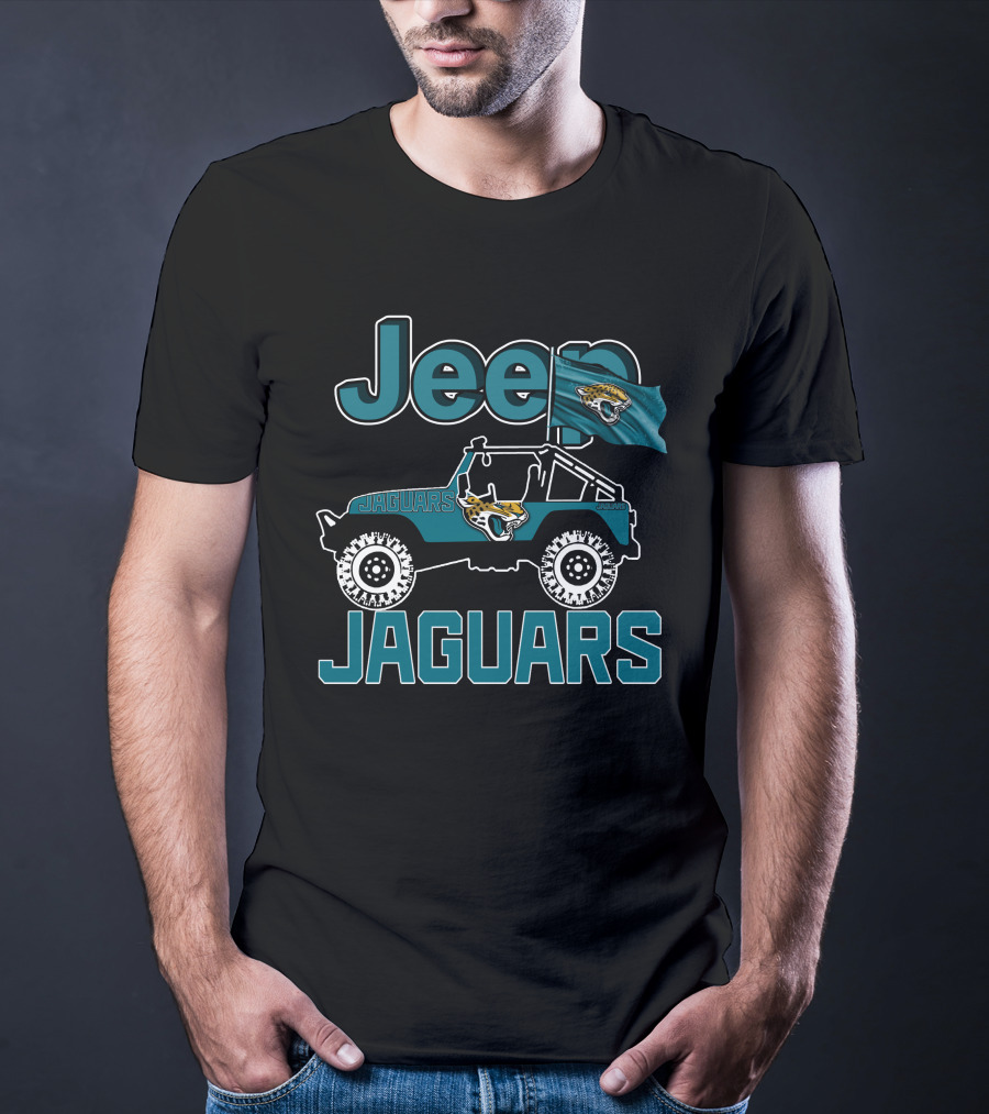Jeep Jaguars Jacksonville Flag Off-Road Adventure T-Shirt