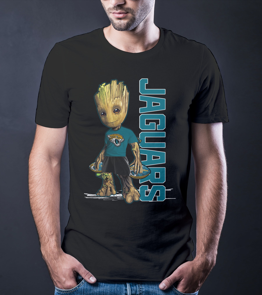 Groot Jacksonville Jaguars Fan Character Football T-Shirt