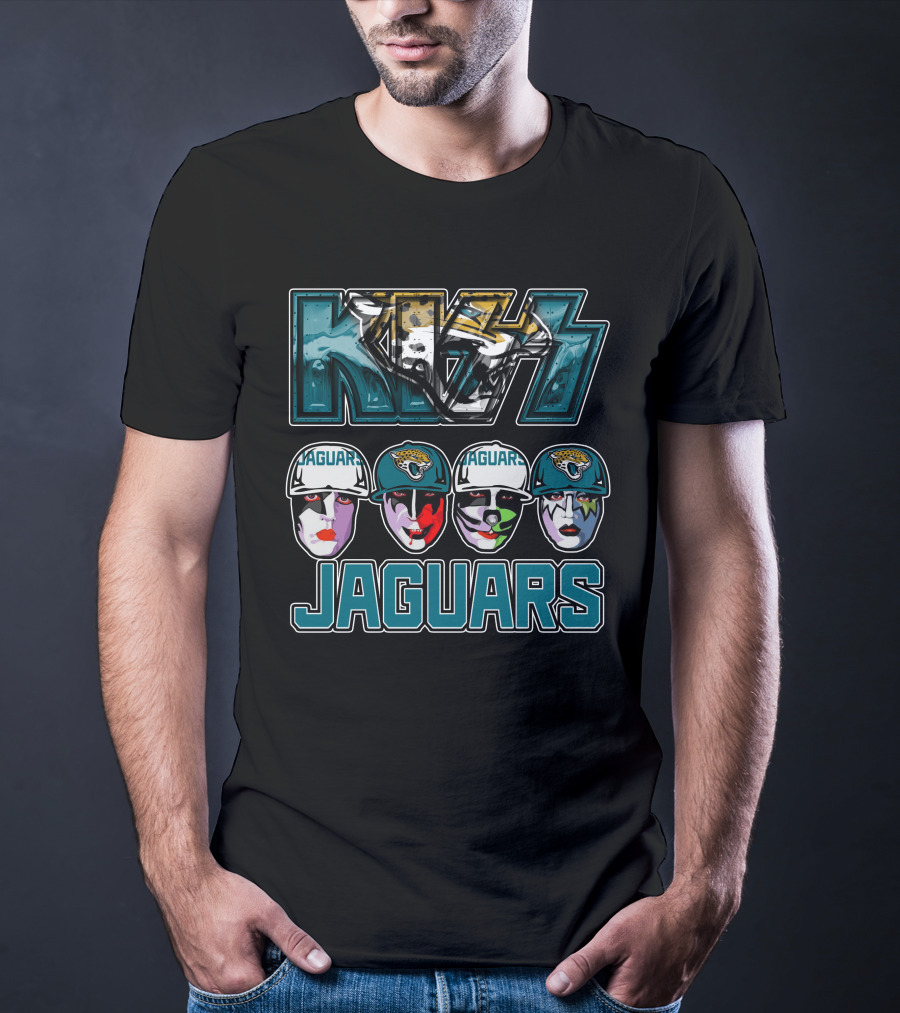 Kiss Jacksonville Jaguars Jaguars Rock Band Faces T-Shirt