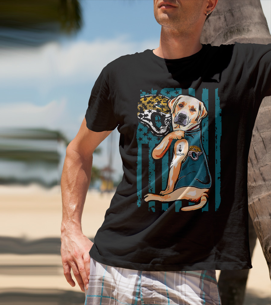 Labrador Retriever I Mom Jacksonville Jaguars Fan T-Shirt