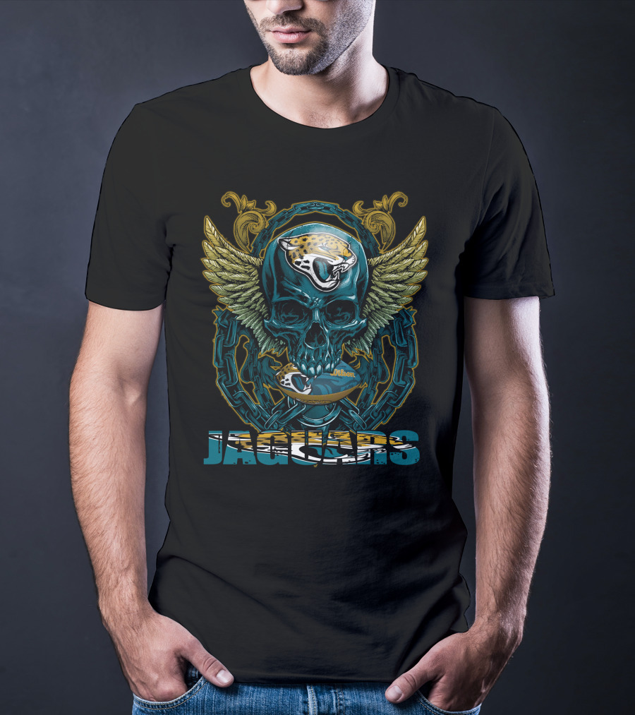 Jacksonville Jaguars Winged Skull T-Shirt