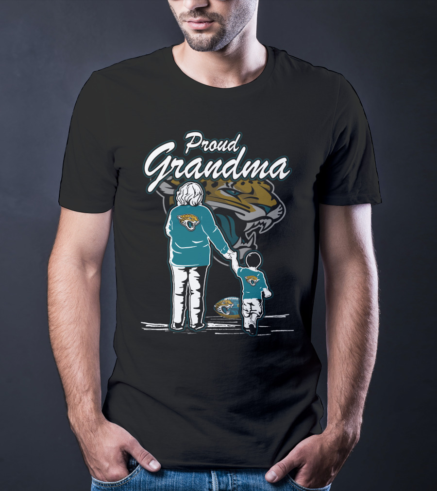 Proud Grandma Jacksonville Jaguars Fan With Grandchild T-Shirt