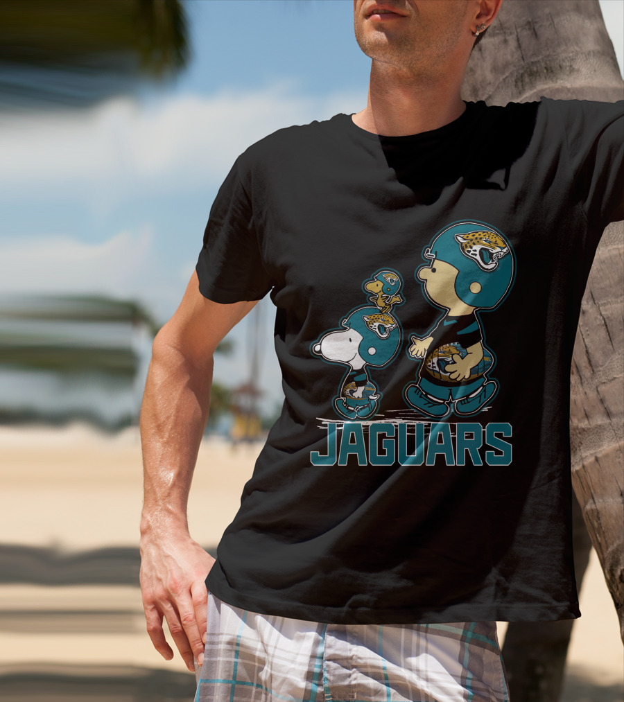 Snpfootball Jaguars Peanuts Characters Jacksonville Jaguars T-Shirt