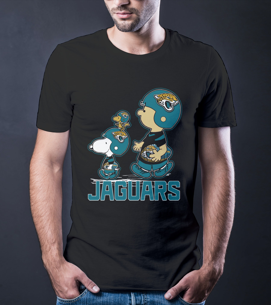 Snpfootball Jaguars Peanuts Characters Jacksonville Jaguars T-Shirt