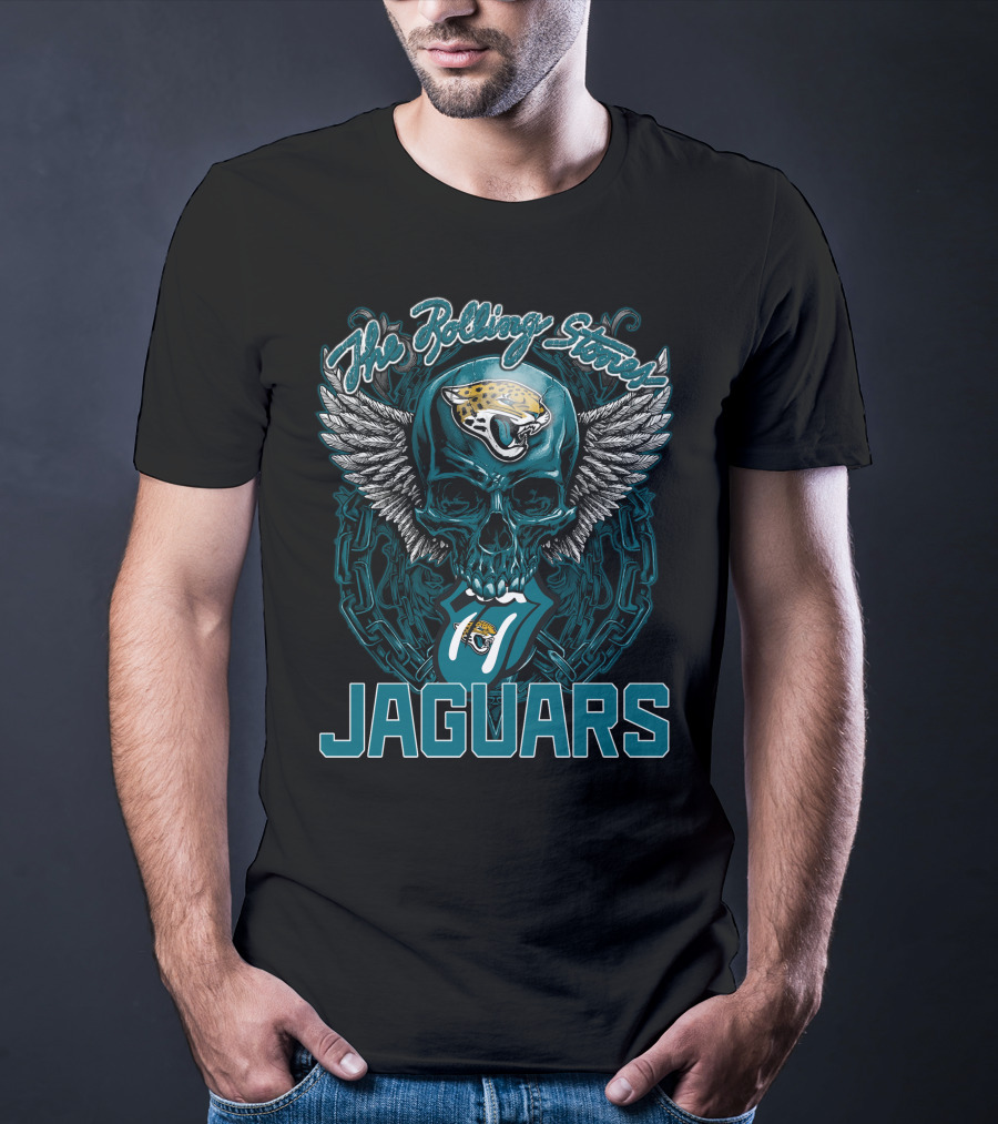 The Rolling Stones Jaguars Skull With Wings And Tongue T-Shirt