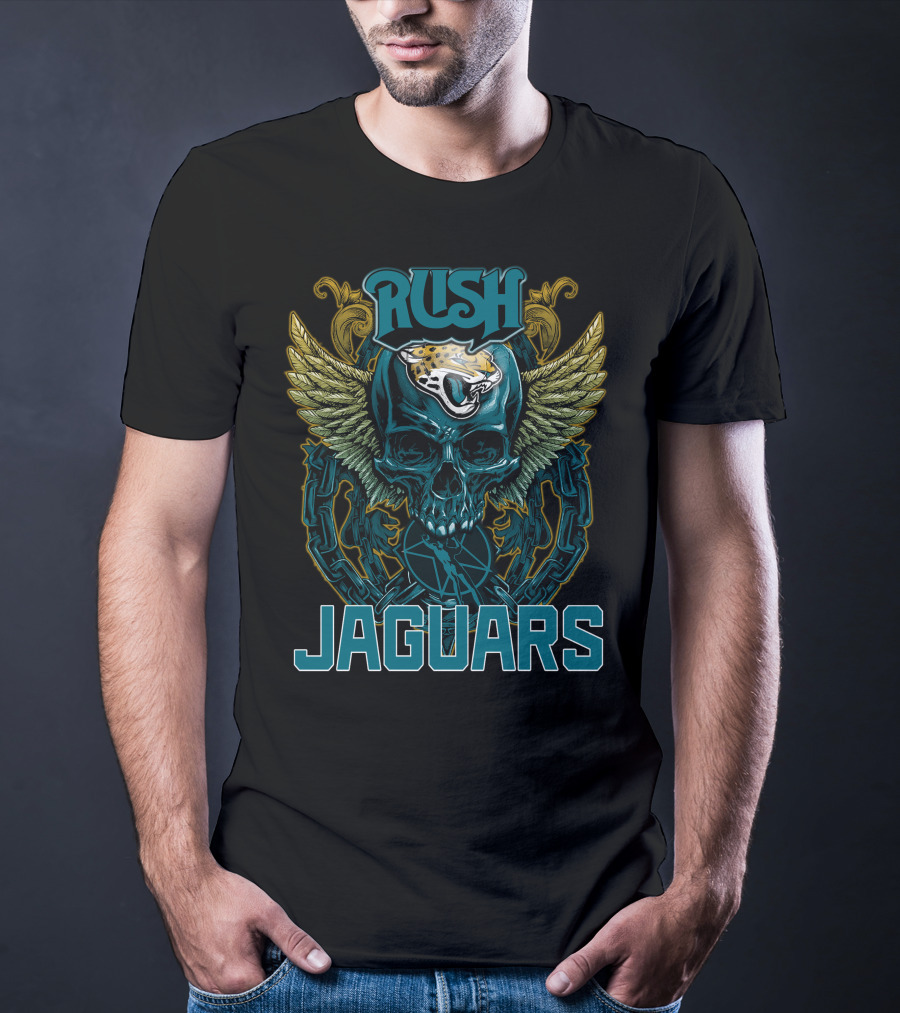 Rush Jacksonville Jaguars Skull Winged T-Shirt