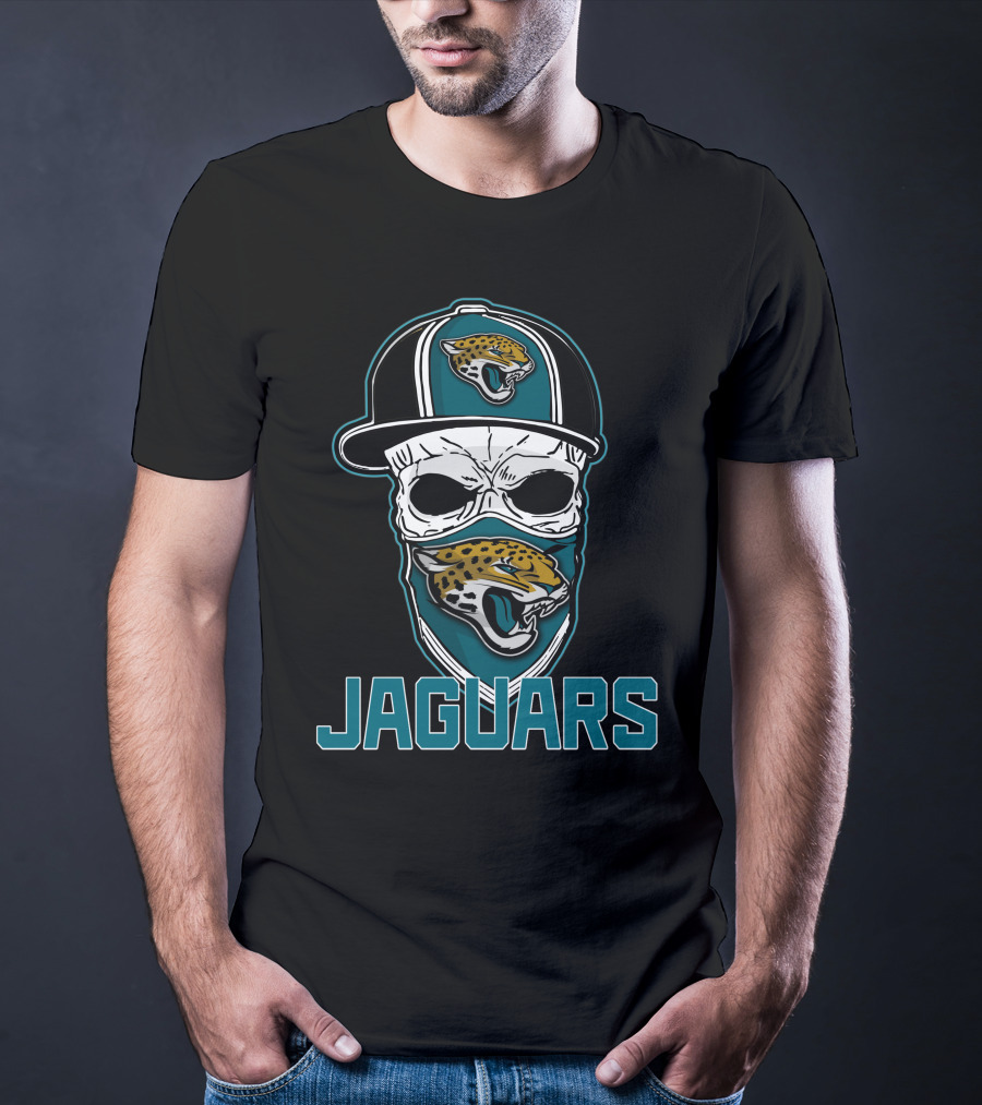 Jacksonville Jaguars Skull Bandana Hat T-Shirt