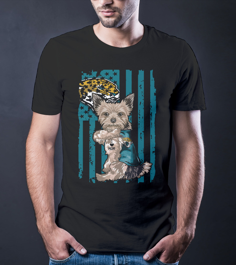 I Heart Mom Yorkshire Terrier Jacksonville Jaguars T-Shirt