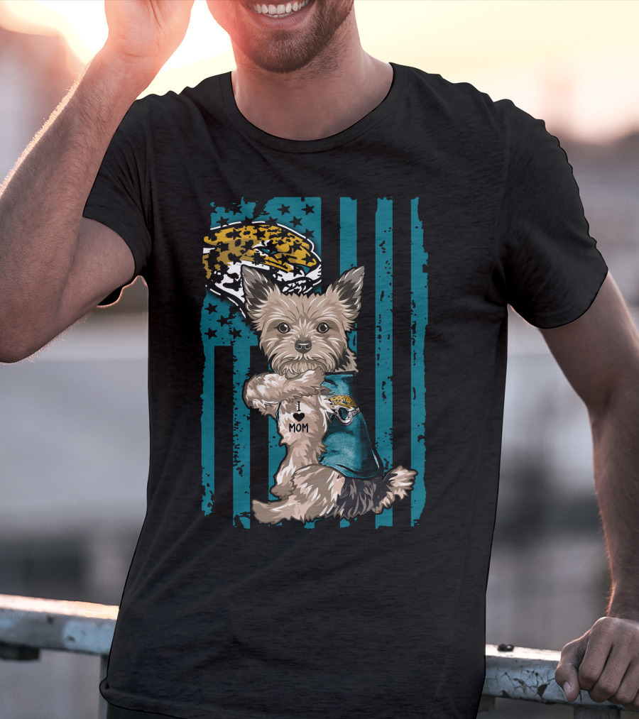 I Heart Mom Yorkshire Terrier Jacksonville Jaguars T-Shirt